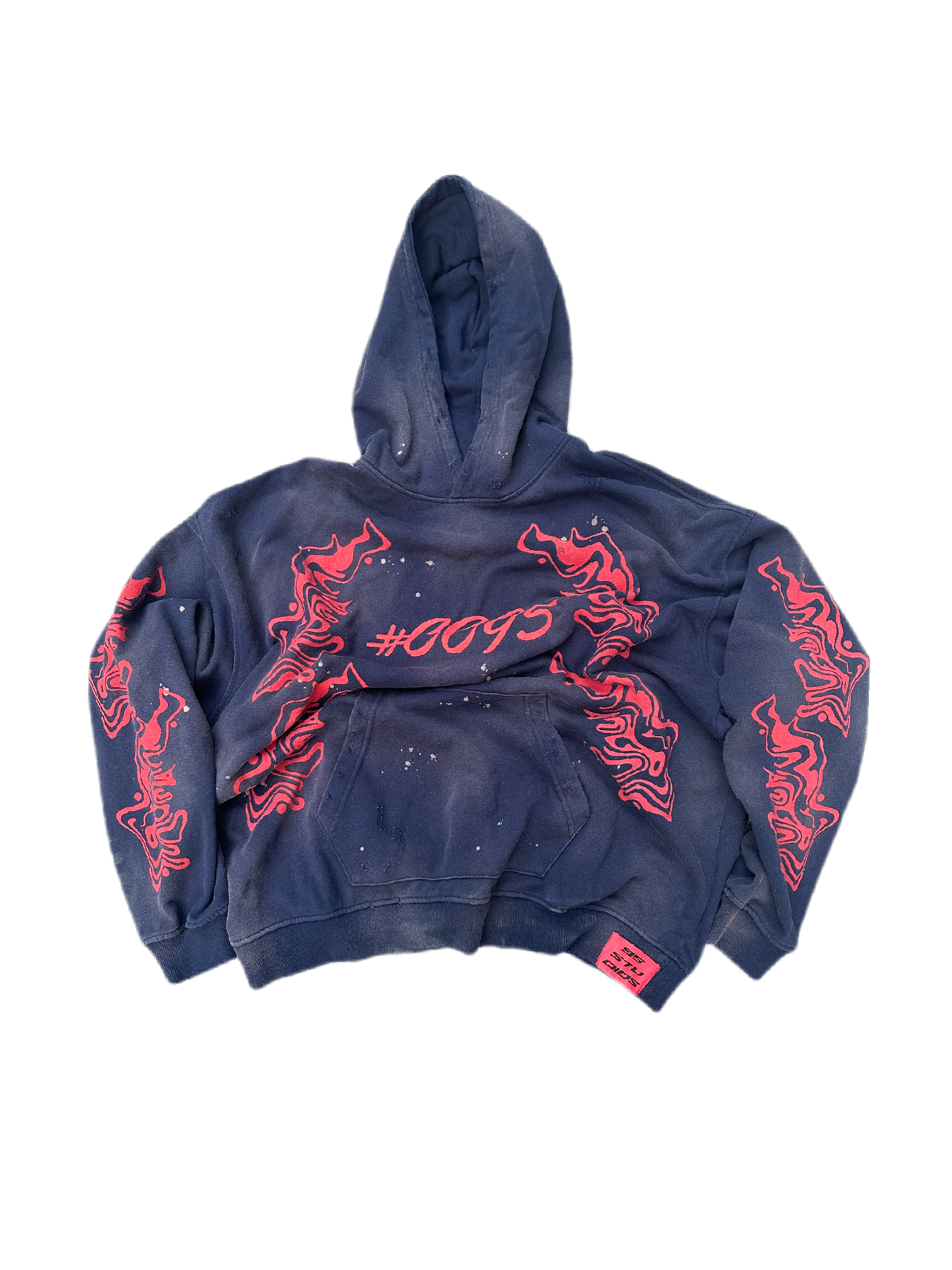 Ninety Five Red Waves Hoodie