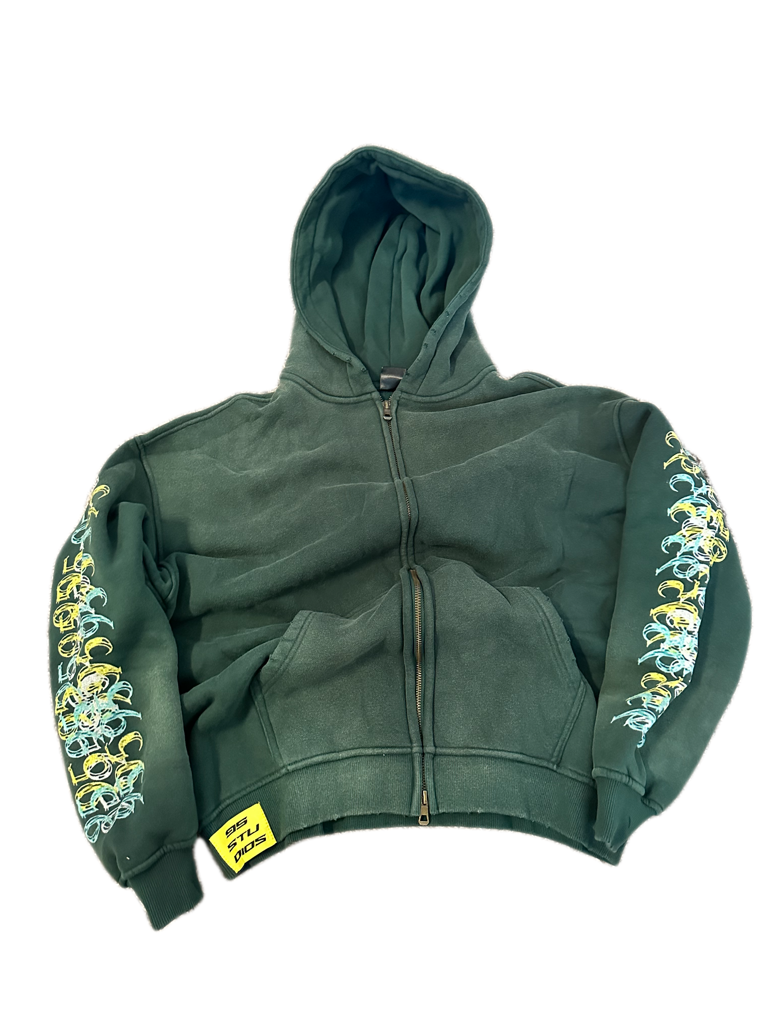 NINETYFIVE FOREST GREEN ZIP UP